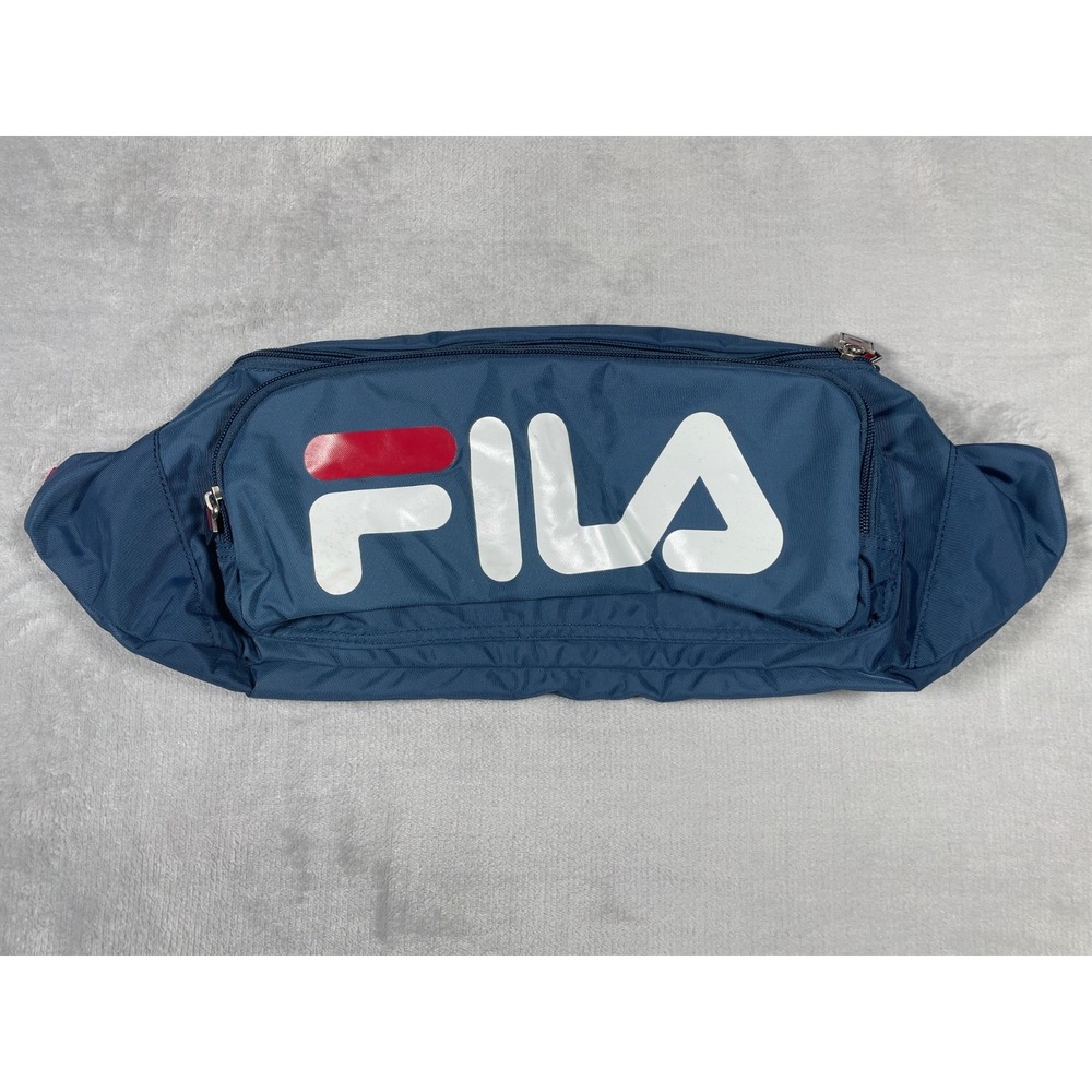 FILA Fanny Pack Blue Red White Logo Retro Style Waist Bag Hip Pack